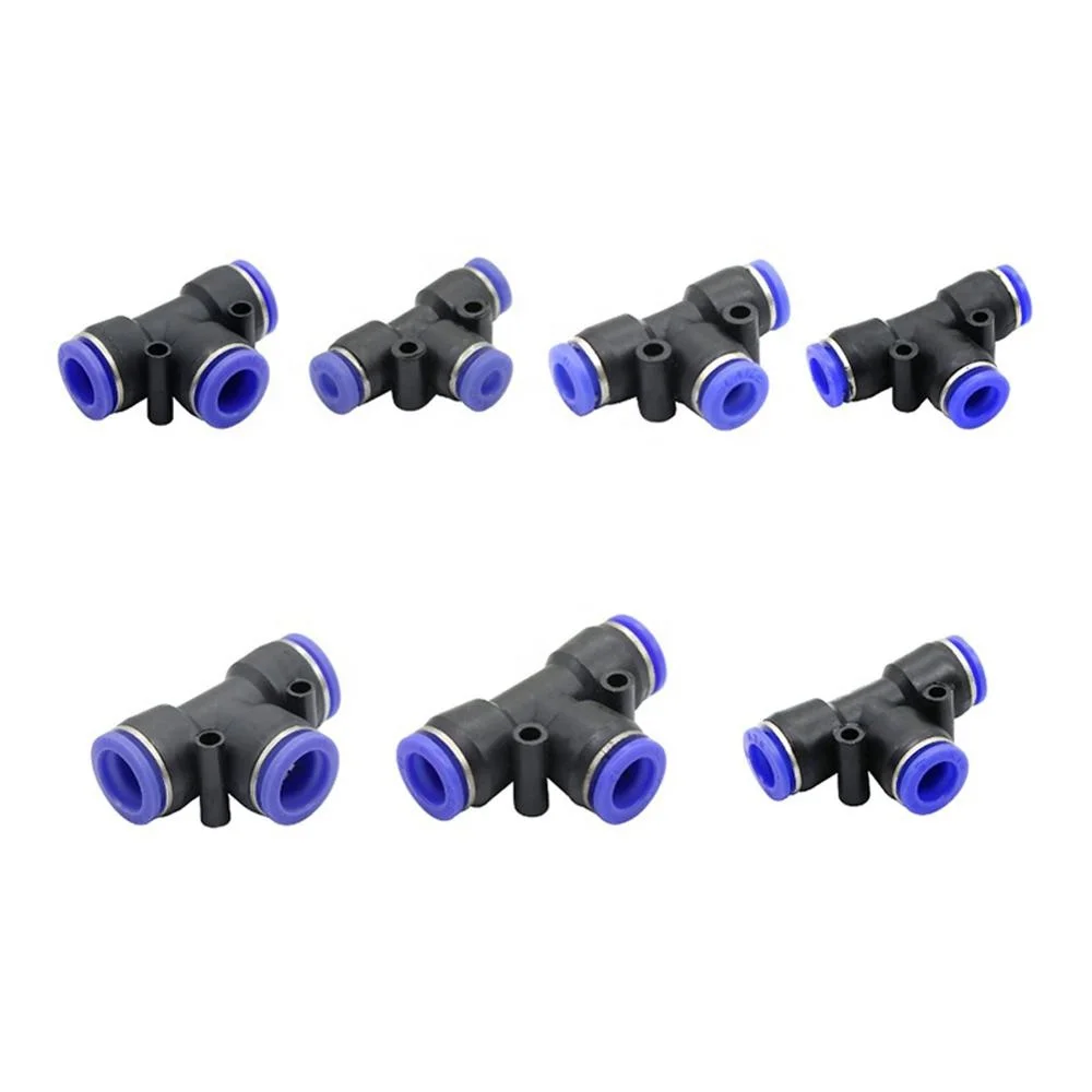 4/6/8/10/12/14/16mm Slip-lock Three Way Quick Connector Garden Irrigation Hose Splitter Connector Pneumatic Pipe Fittings