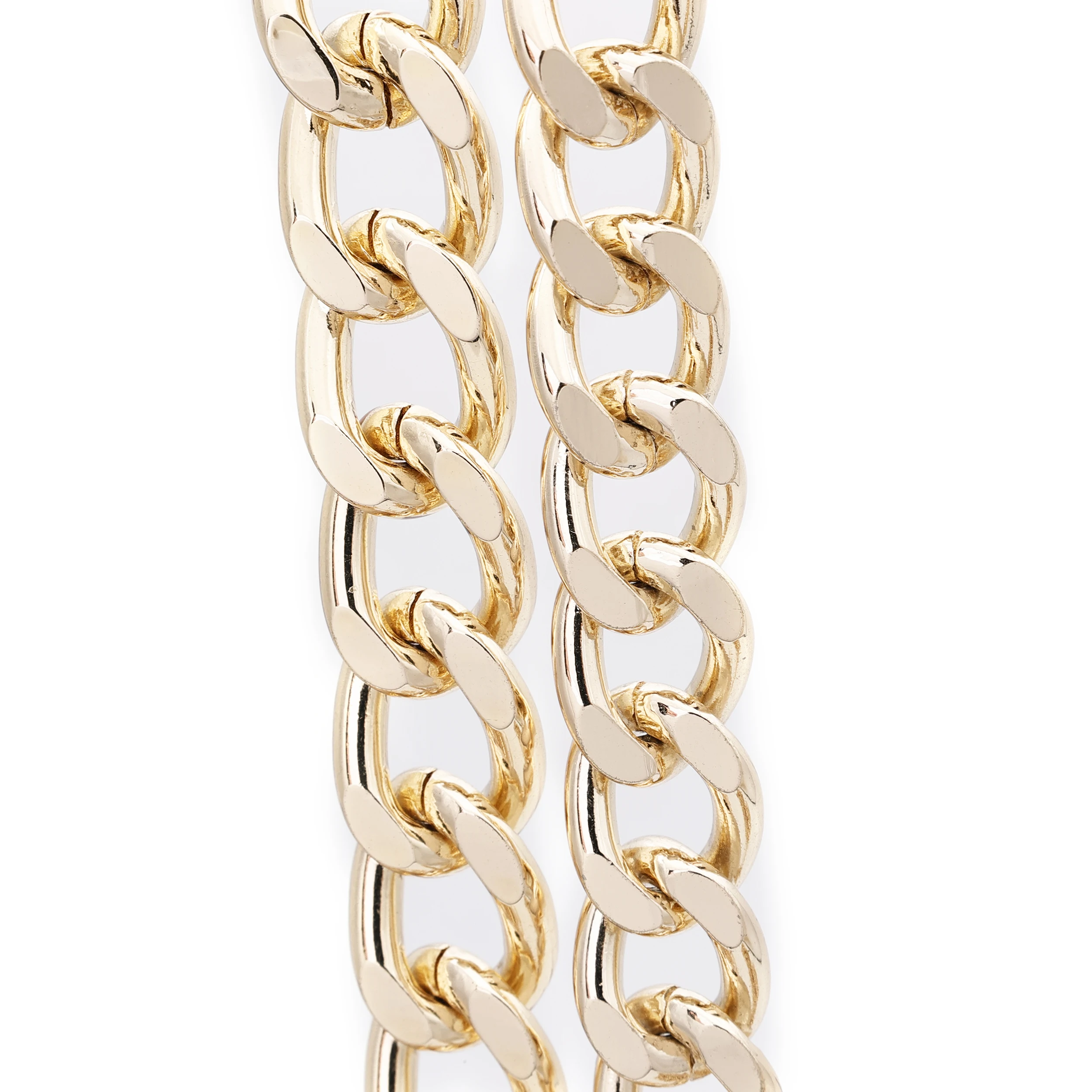 Manufacturers High Class Zinc Iron Plastic Bag Holder Metal Chain For Box Bag Hardware Accessories Flat Chain Bag Chain