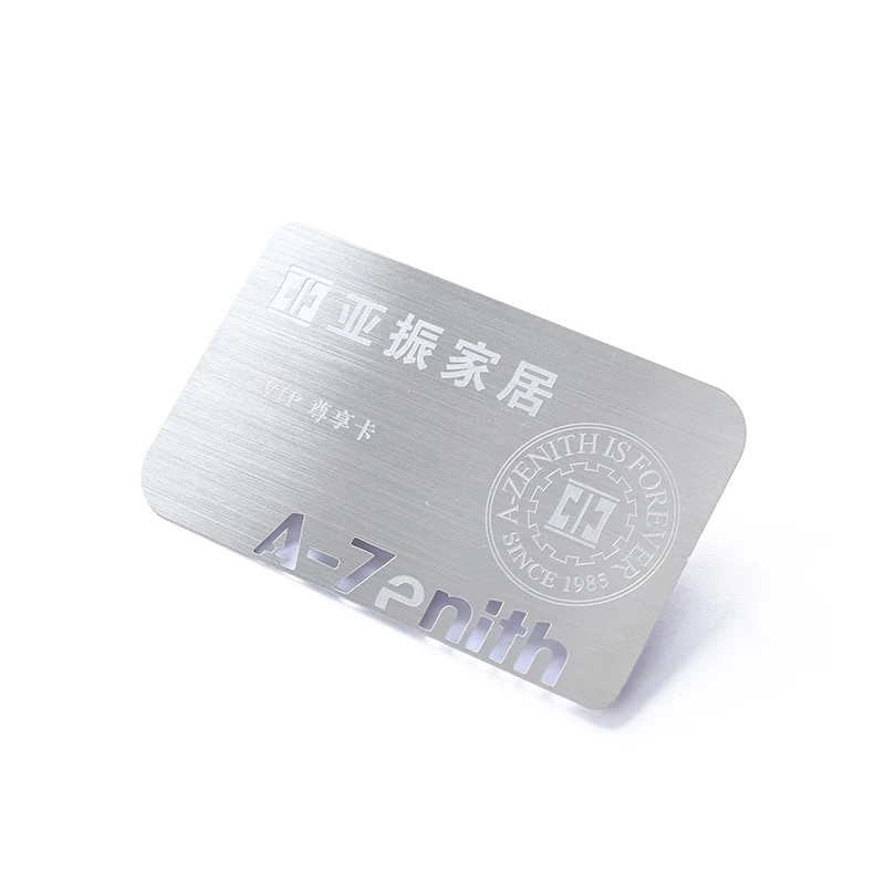 Plating Stainless Steel Business Card High Quality Metal Business Card Printed Metal Anodised Aluminium Cards