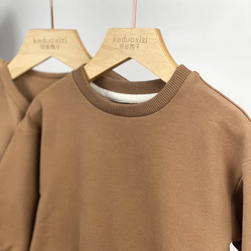 Autumn Bodysuit Baby Girl Jumpsuit 100% Cotton Neutral French Terry Drop Sleeves One pieces Sweatshirt Bubble baby Romper