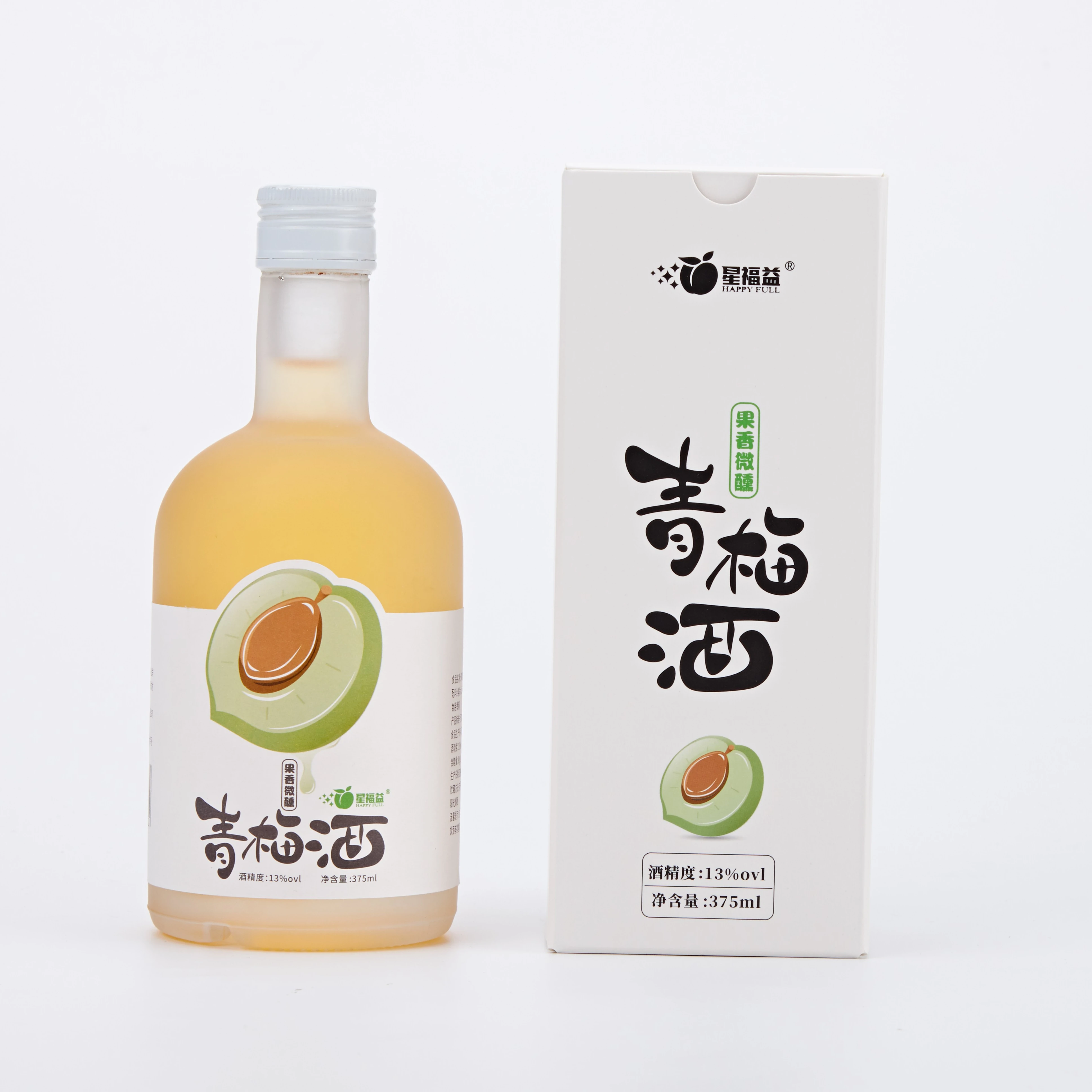 
Happyfull Premium Japanese Style Low Degree ABV 13% Alcohol Liqueur Sake Umeshu Plum Wine 
