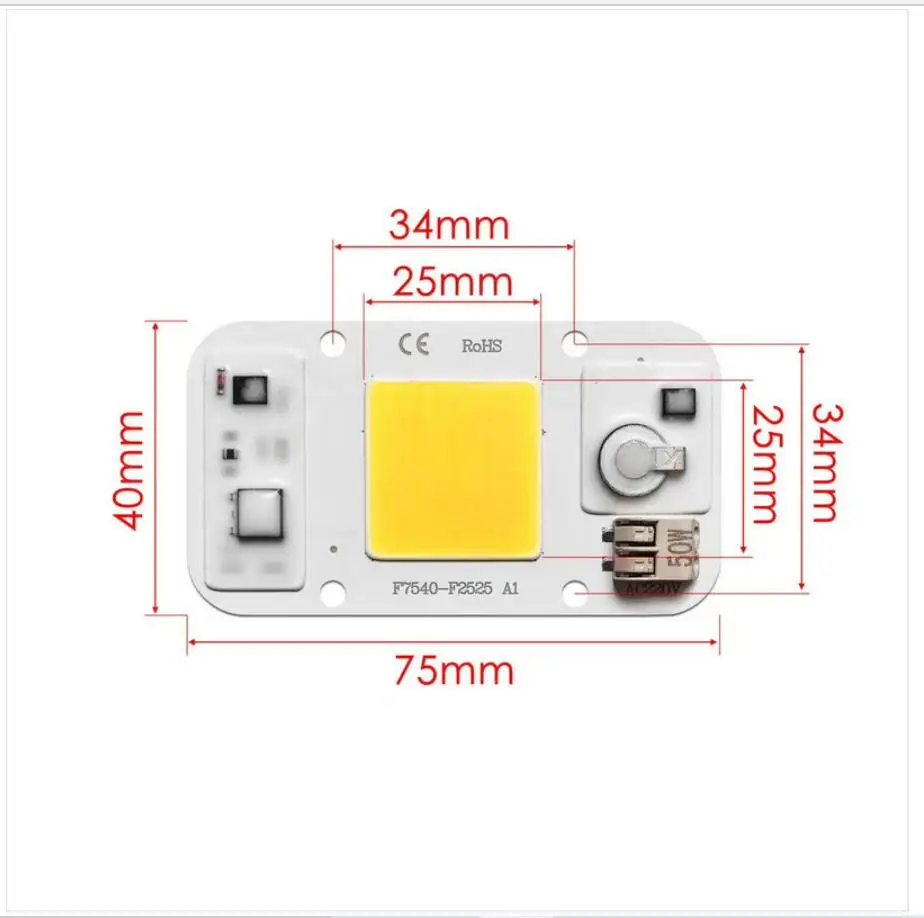 zzeverlight Manufacturer 10w 20w 30w 50w 100w Watt AC220V Cob Led Chip  heatsink