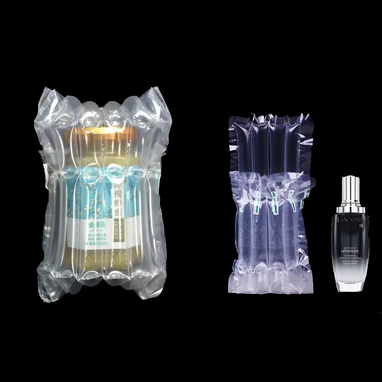 air column filled cushion bag for the delivery of cosmetic glass  bottle delivery buffer column bag inflatable sheet cushion