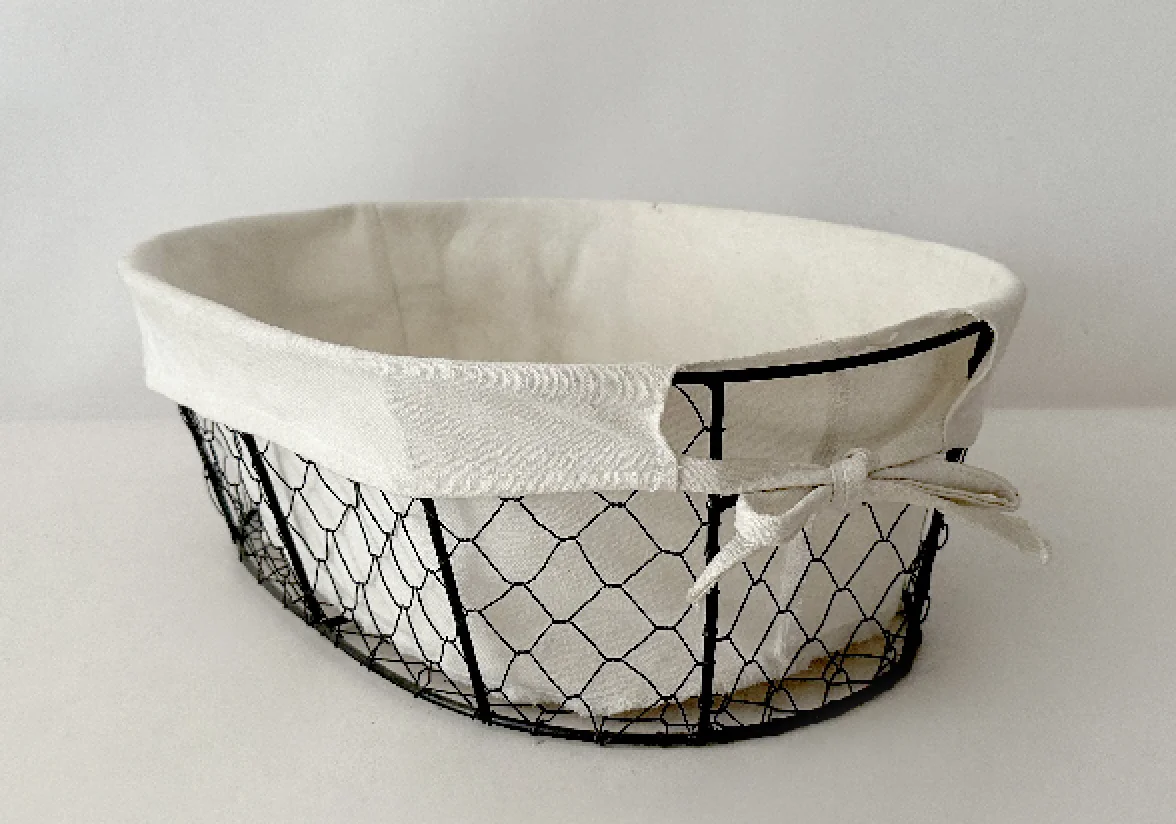 Rectangular Storage Chicken Wire Basket with Handles for Homestorage