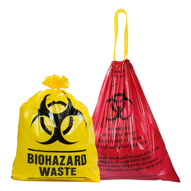 AIUDO Good Quality Durable Autoclave Custom Plastic Medical Waste Disposal Waterproof 50L 80L Biohazard Bag