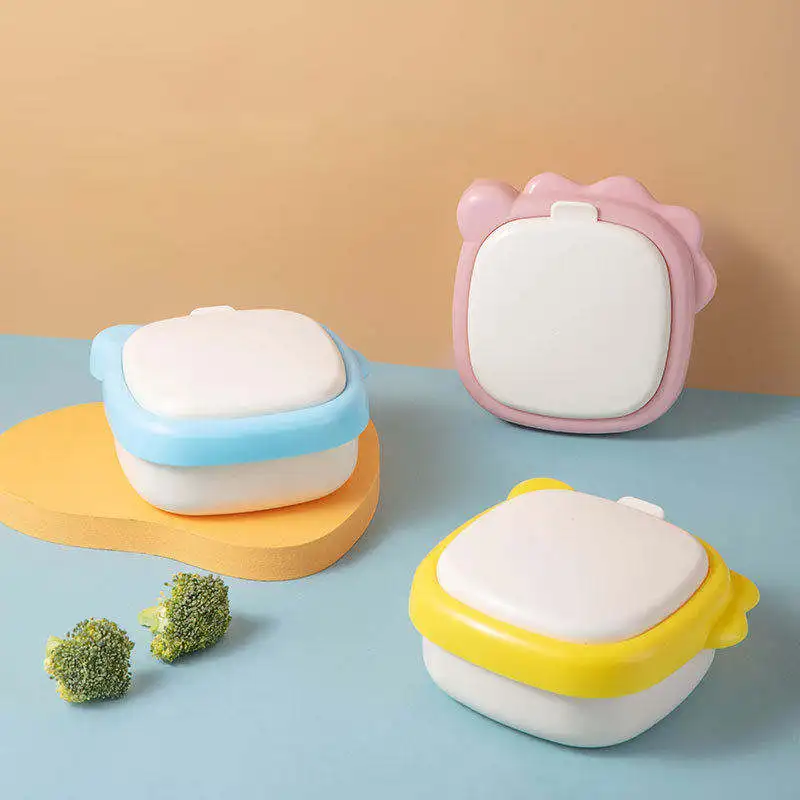 Travel Baby Food Storage Container Cute Colorful Baby Bowl Eating Training Portable Complementary Food Box