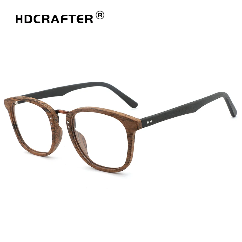 HDCRAFTER 2021 ацетатная деревянная оправа для очков ретро литературные новые очки модная плоская