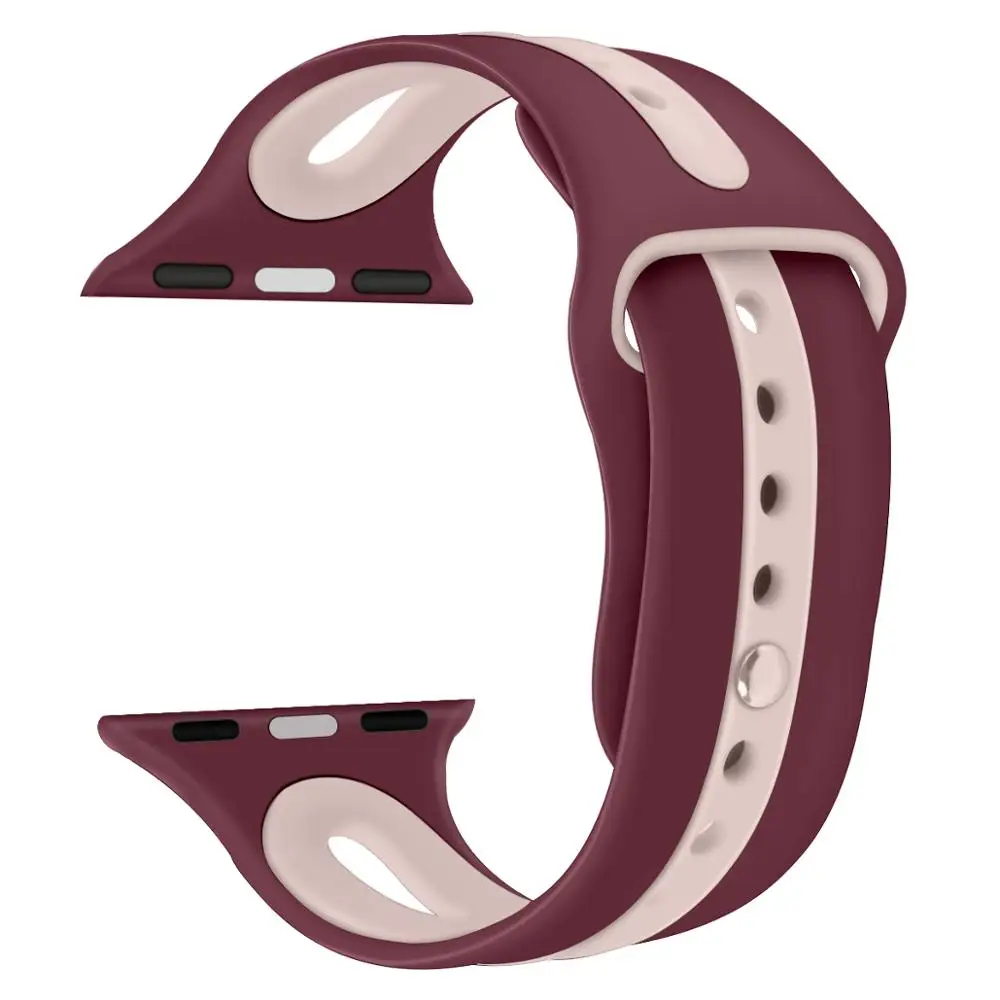  Ремешок силиконовый для Apple Watch band 5 4 3 2 1 цветной браслет-петля