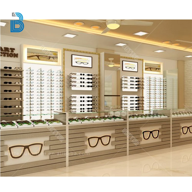 Optical eyewear display counter cabinet sunglass disolay stand in eyewear shop decoration