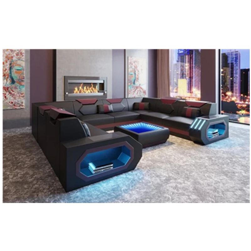 European Design Corner sofa 5 6 7 8 9 seater sofa set  living room Furniture Set Real Leather Sofa