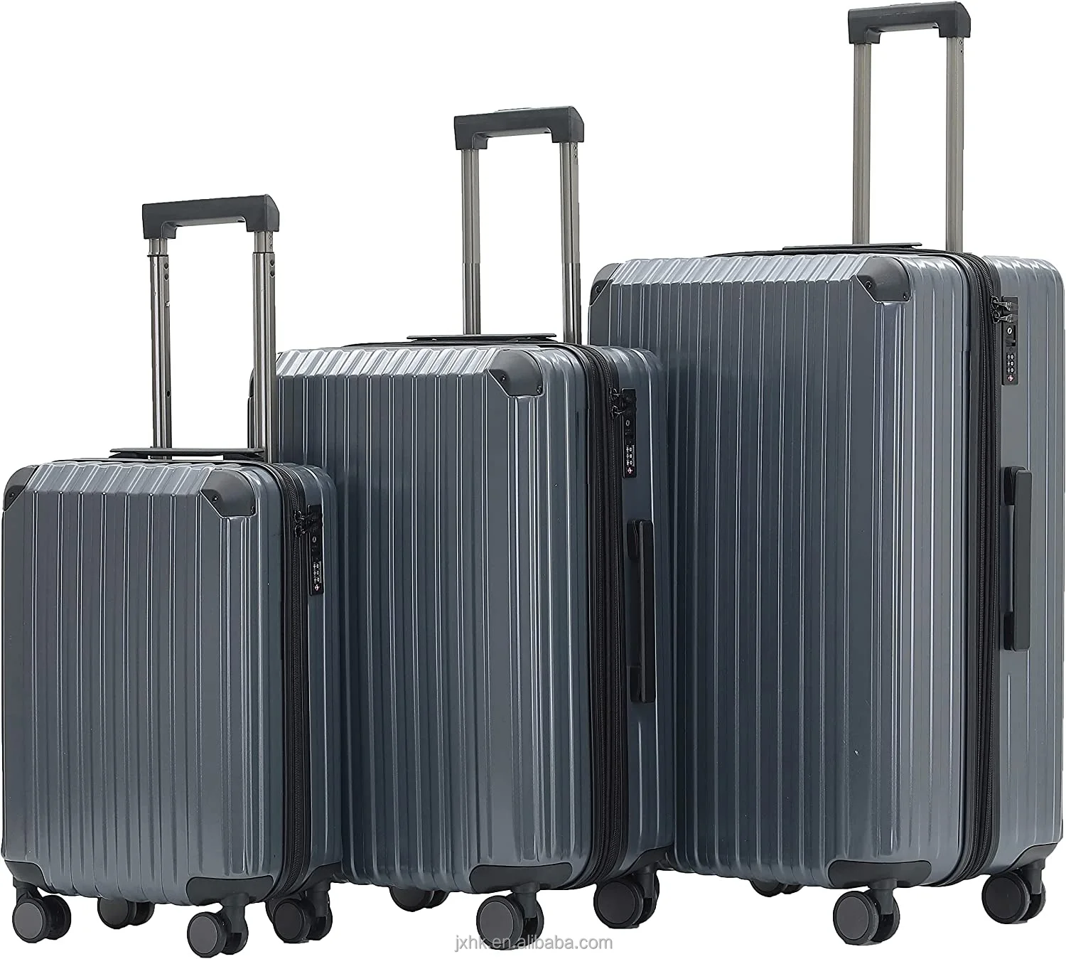 New Design Carry on ABS suitcase set upright trolley bags personalized luggage bags wheel rolling travel set 3PCS set