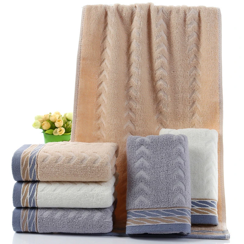 Factory Direct Sale 100% Cottotn Dark Grain Jacquard High Quality Gift Towels