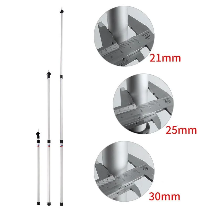 Aluminium Pitching Pole Telescopic Tent Poles Tarp Pole 90 - 230 cm
