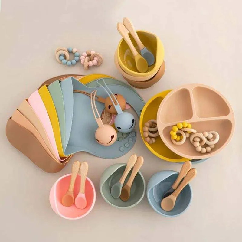 Free  Silicone Baby Bibs Patterns Soft Newborn Walterproof Silicone Yarn Dyed Bibs baby products  Productos para bebes Vajilla