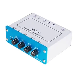 Professional 8-Channel Portable Stereo Headphone Amplifier 1/4 Earphone Output 1/8 Earphone Output