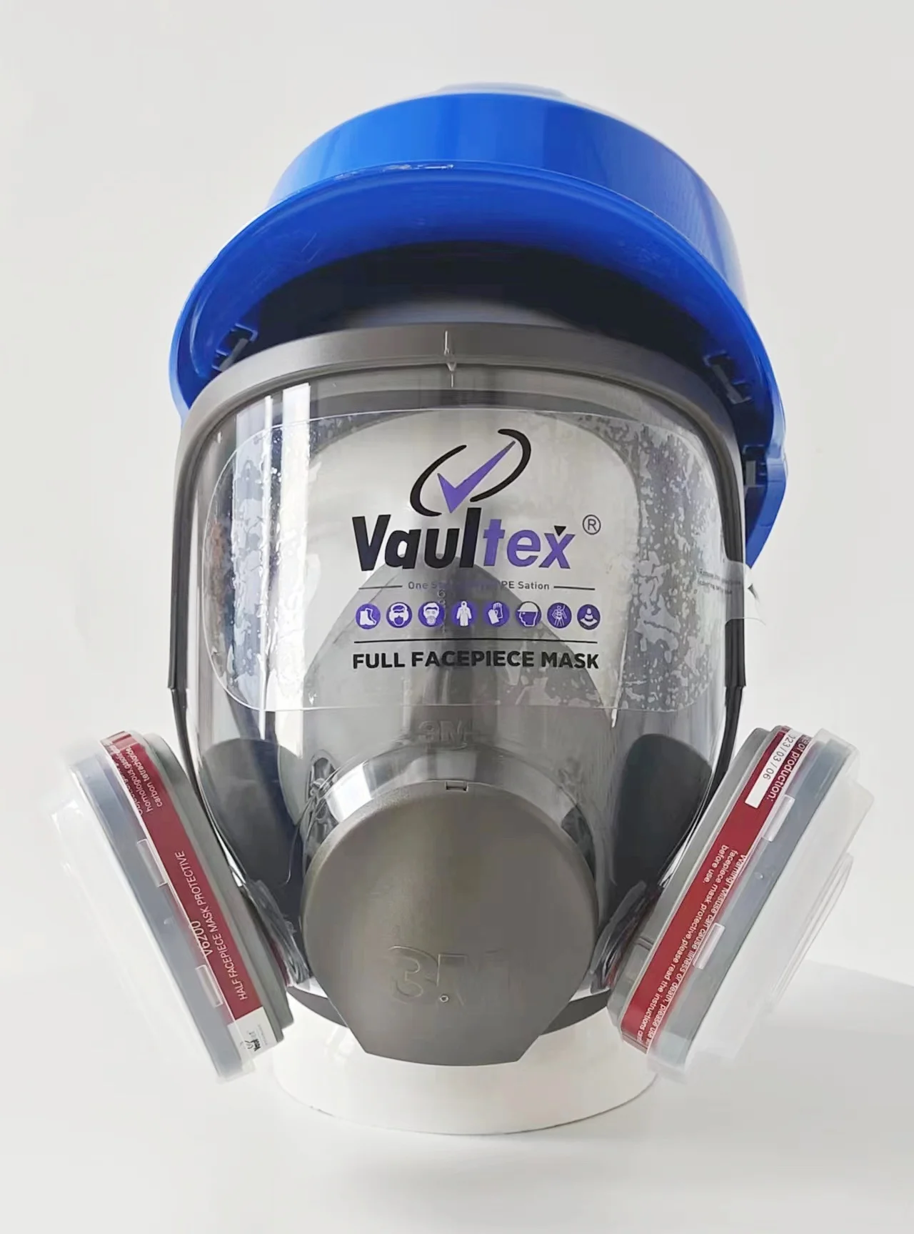 Vaultex wholesale face gas mask anti-fog full face mask adjustable V6800 respirator chemical mask