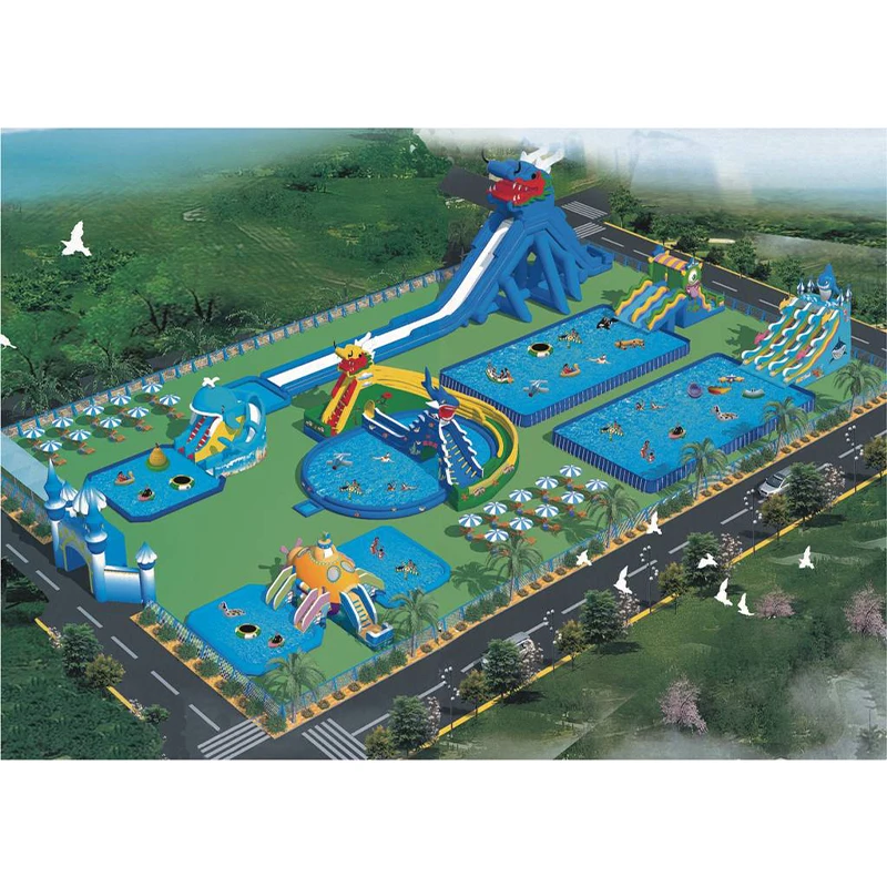 Custom inflatable aqua park for sale outdoor inflatable water amusement park for homes