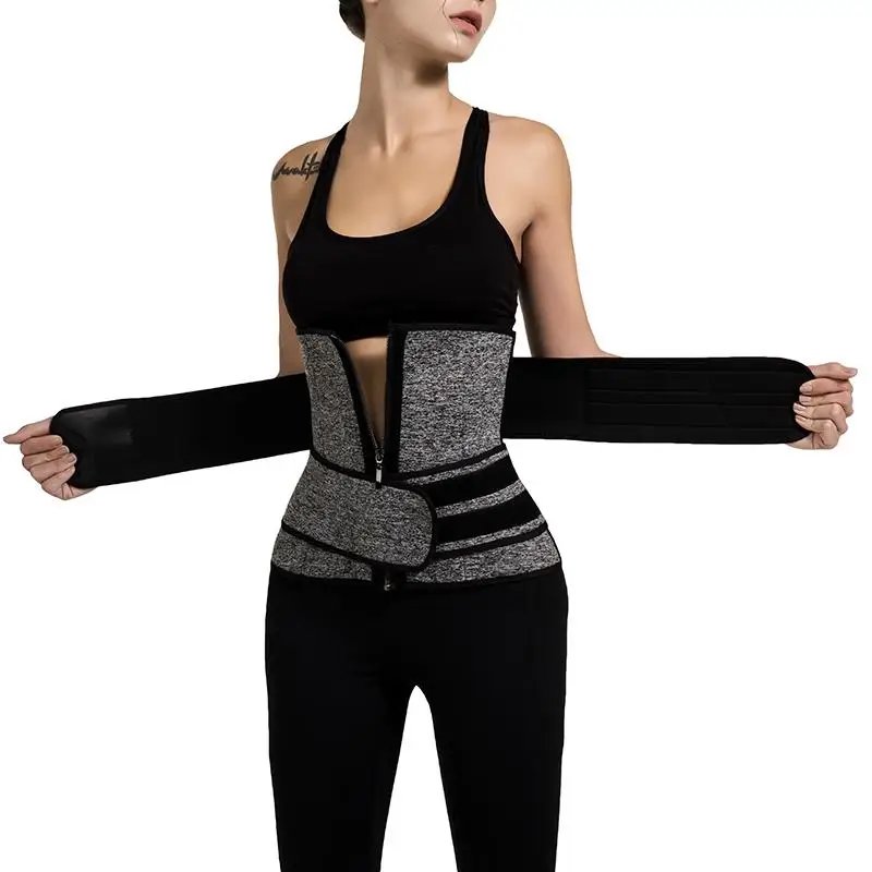 High Quality  Two Strap Black Double Belt Neoprene Waist Trainer Women Adjustable Waist Trainer
