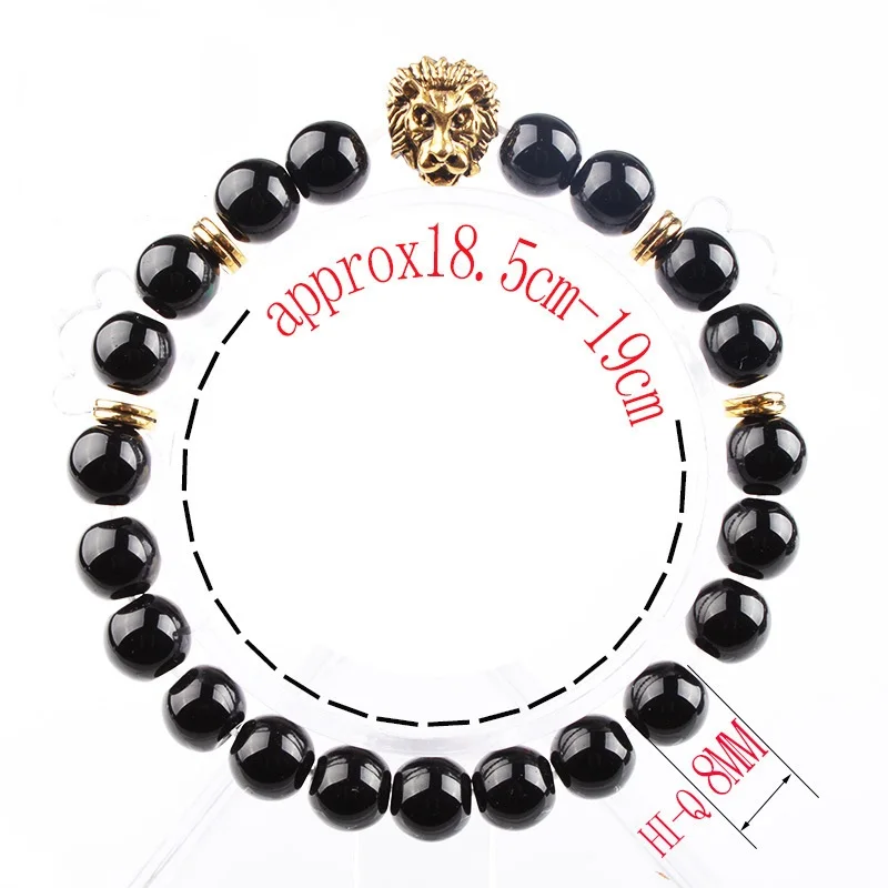  Hot style European and American lion head Buddha diy volcanic stone beads bracelet lava bangle