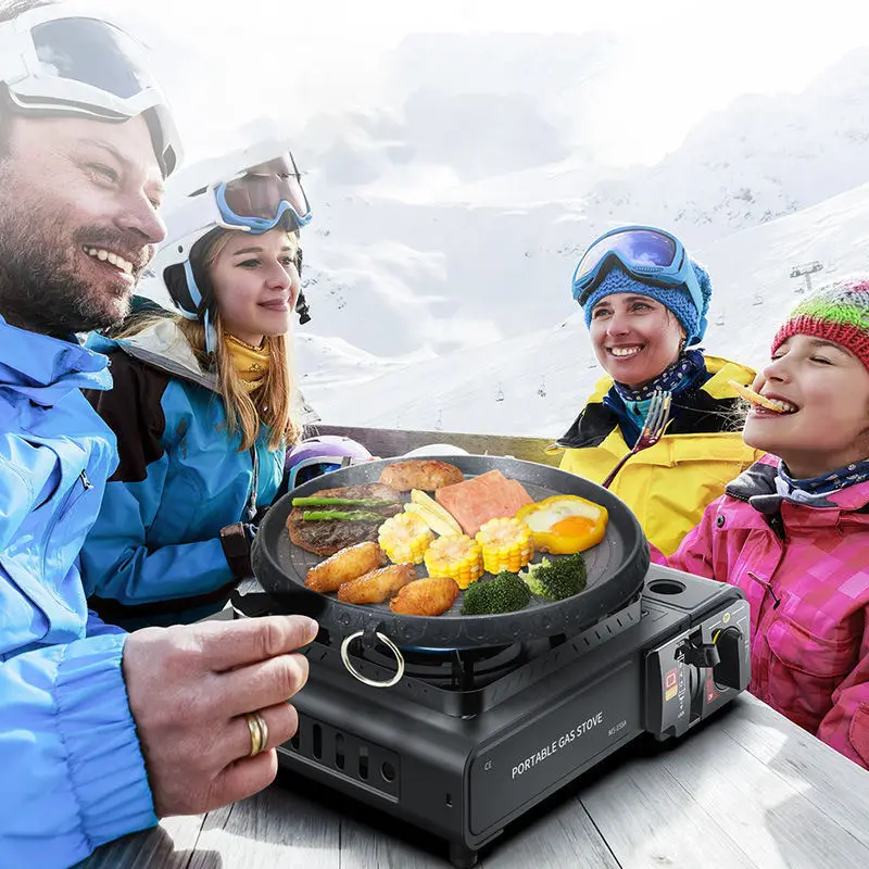 Mini Tourist Gas Stove Burner Outdoor Portable Cassette Furnace Camping Kitchen Cooker Camping Gas Stove