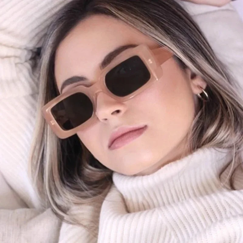 DL Glasses DLL5191 Новые Лучшие Винтажные Солнцезащитные очки 2022 маленькие квадратные прямоугольные солнцезащитные с плоским верхом для женщин