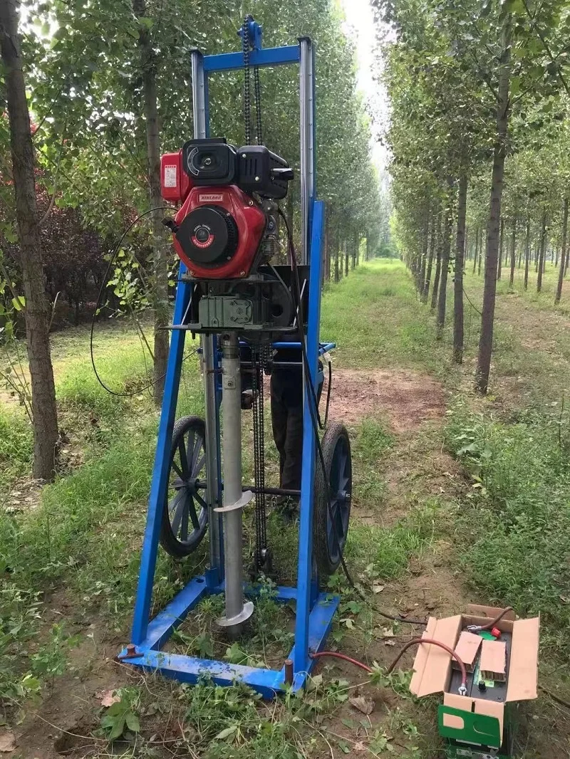 Electric 5.5kw  Post Hole Auger Sheet Solar Pile Driver, Electric Piling Machine