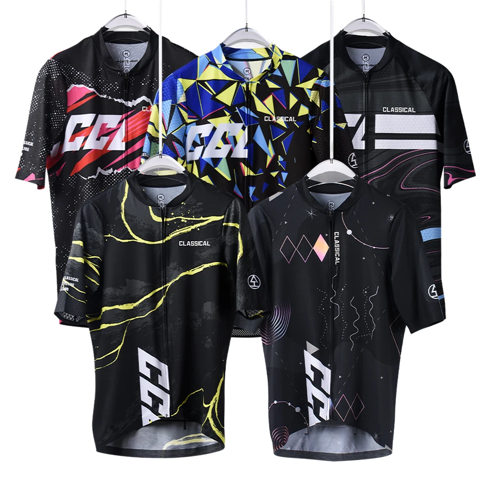 New Design Best Selling Vintage Cycling Jersey Black Retro Cycling Shirts For Men Bike Clothing