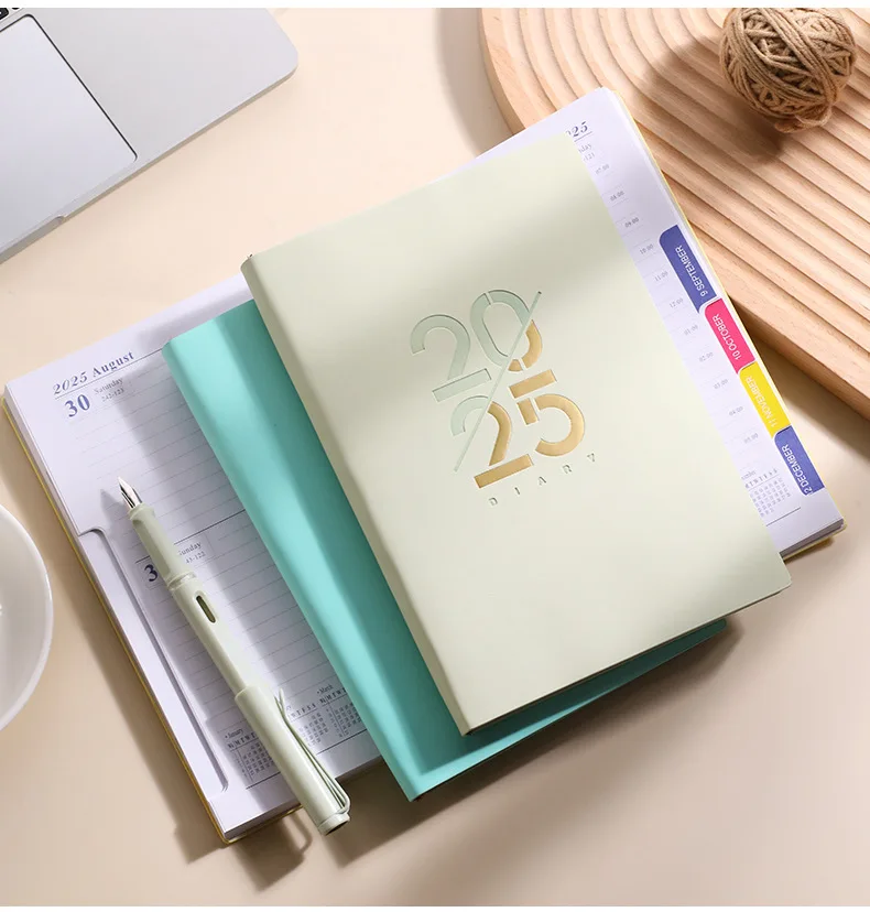 2025 Calendar Notebook Custom Logo Schedule and Time Efficiency Manual Weekly Plan Ledger for Optimal Time Management