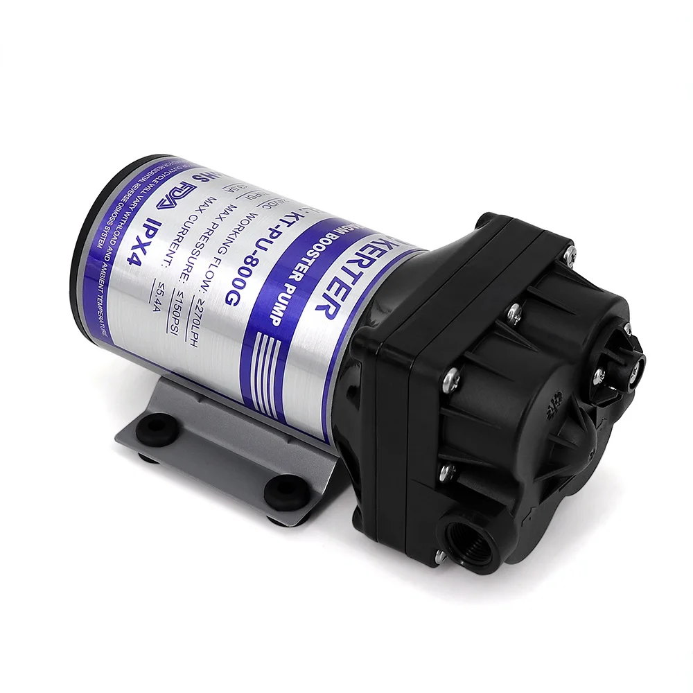 Hikins Factory OEM 800GPD 24V DC Reverse Osmosis RO Diaphragm Booster Pump For Water Purifier
