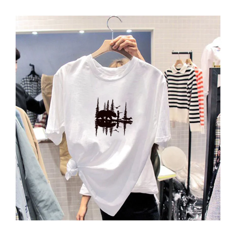 2022 cheap New Casual Letter Print Oversized Tops Short Sleeve White Summer Harajuku Loose T Shirt Women