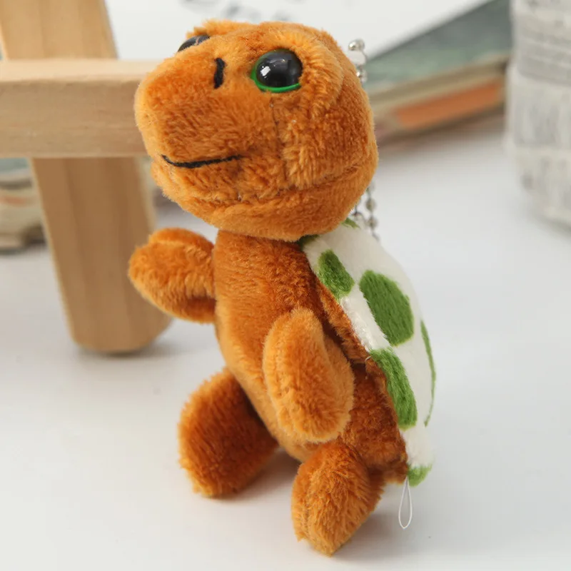 8cm Cute Big Eyes Little Turtle stuffed animal Plush Turtle Keychain Soft Cotton Doll Child Kawaii plush keychains toy Bag charm