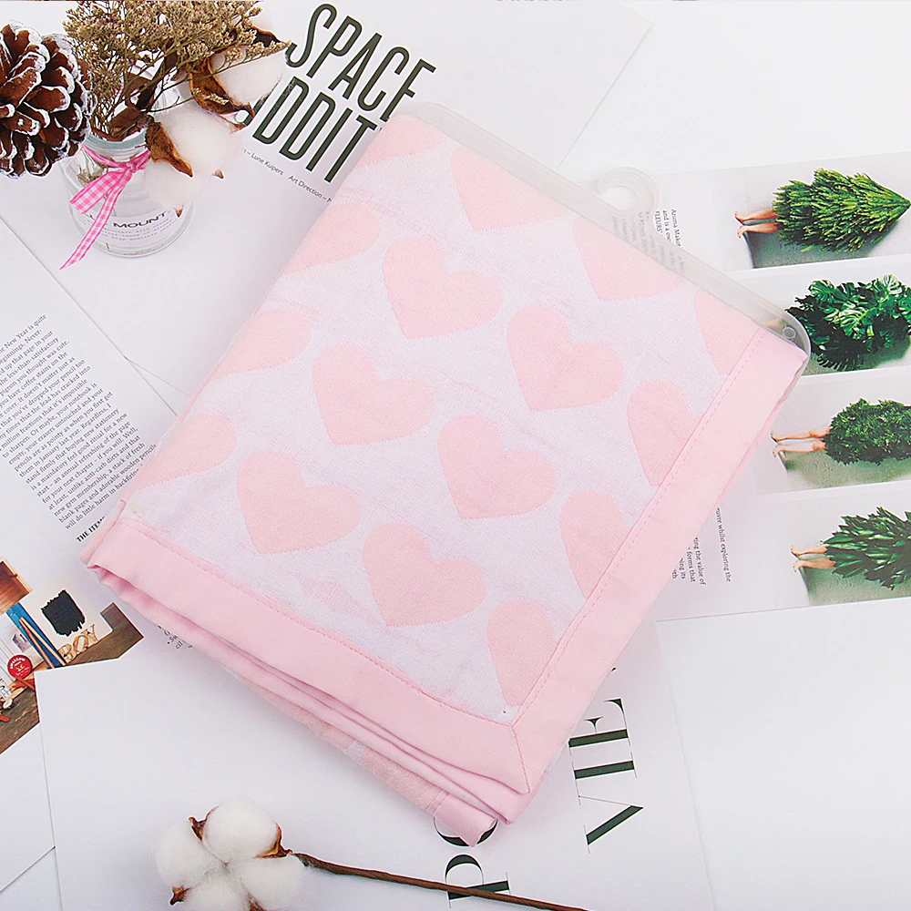 OA 60Days baby gift set cloud jacquard baby security blanket 100% cotton baby muslin blanket