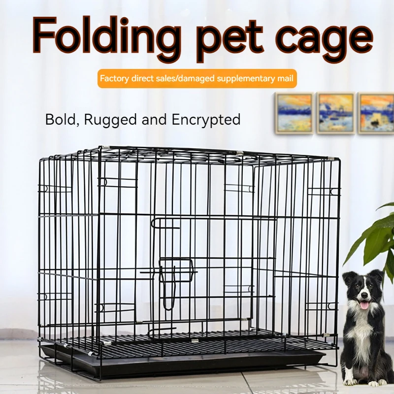 Dog cage Teddy small dog indoor home with toilet separation Medium dog Corgi Large pet cat cage