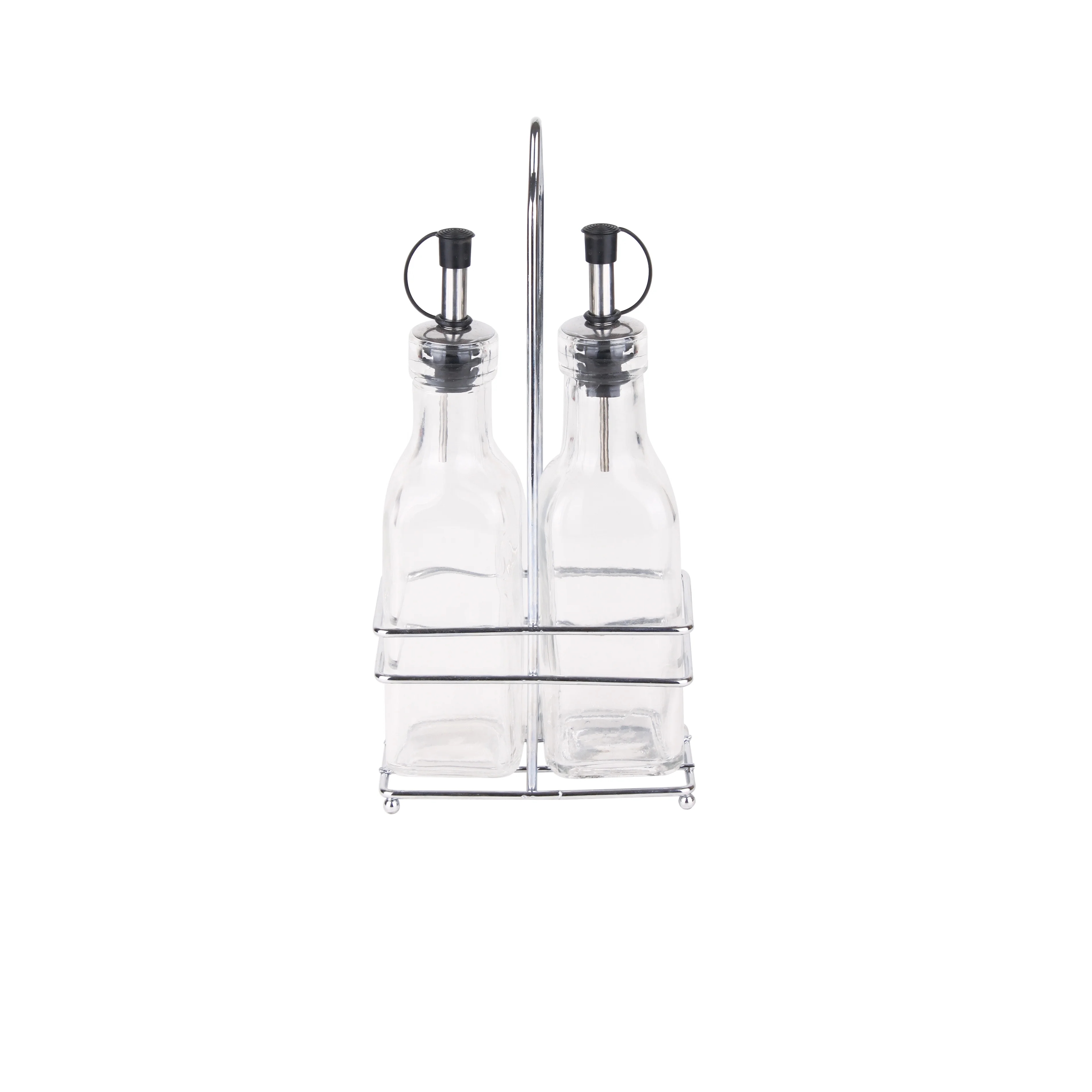 
200ml glass oil vinegar bottle with pourer lid set 