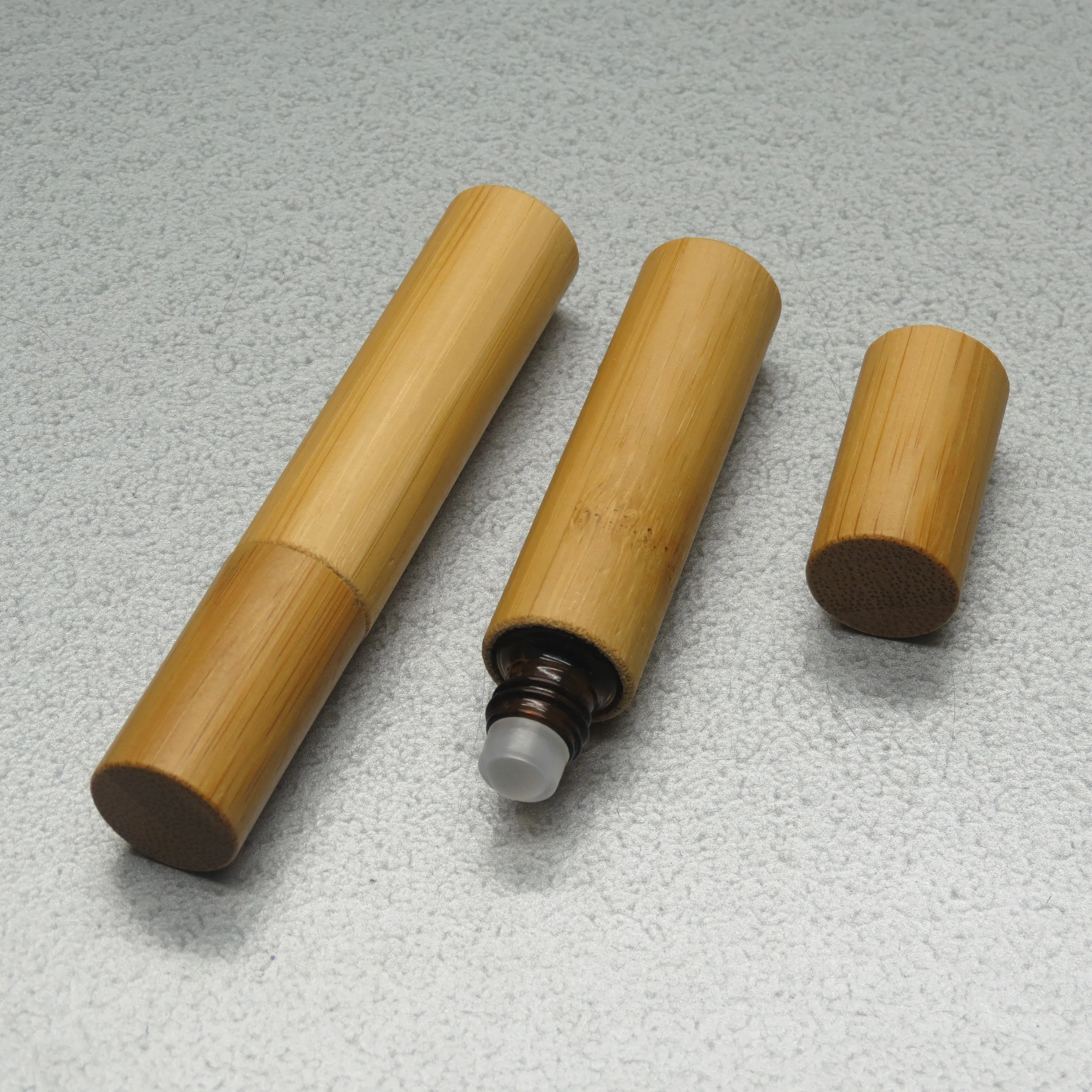 10ml roller glass bottle bamboo roller perfume bottle