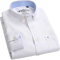 Wholesale latest designs 100%cotton white oxford long sleeve shirt for men