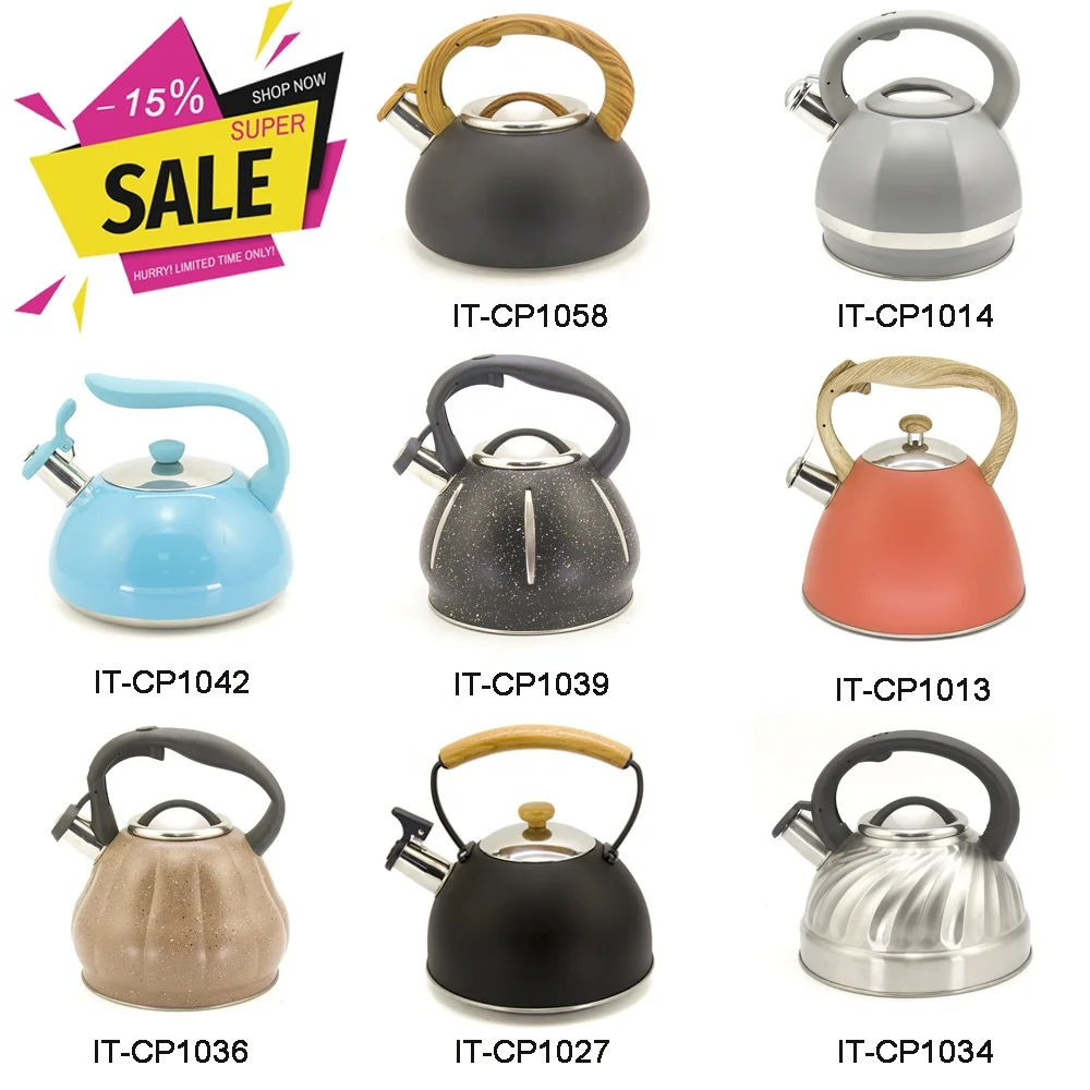 LFGB Hot sale stainless steel whistling stovetop tea kettle