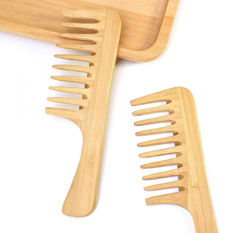 Wholesale Natural Bamboo Comb Wooden Hair Comb Customized Handmade Bamboo Hair Detangling Comb
