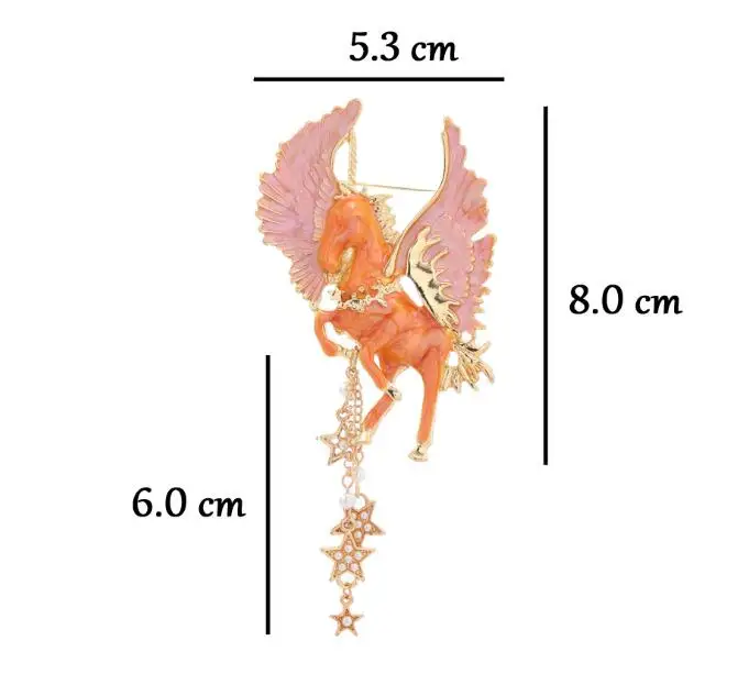 korean crystal brooch