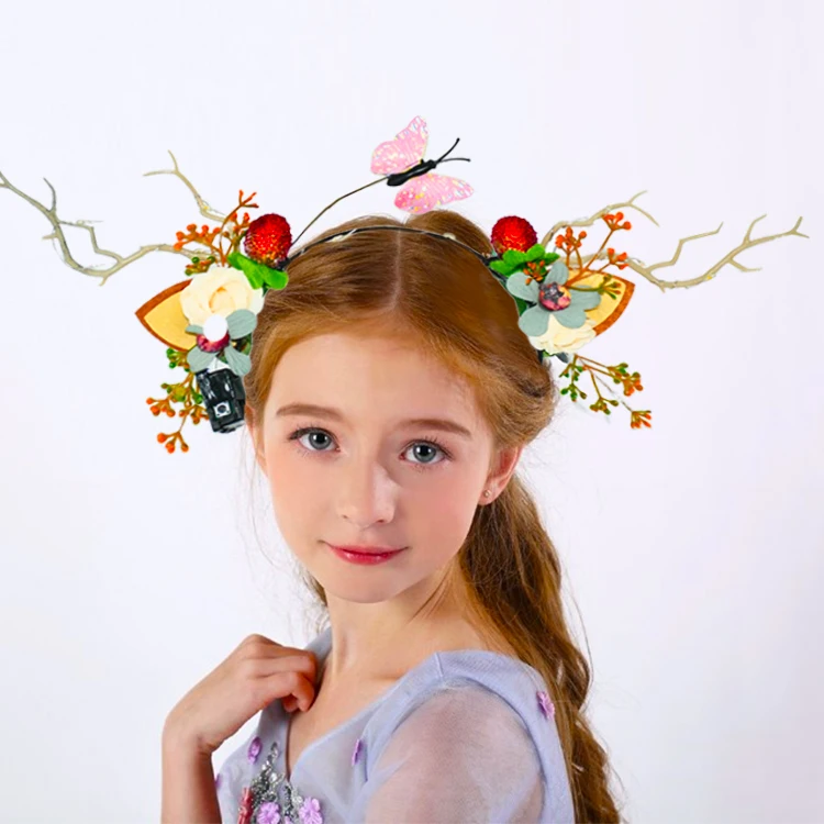 Christmas Headbands Reindeer Antlers Hair Hoops Cute Xmas Hair Band Headdress Hair Accessories for Christmas Party Costume