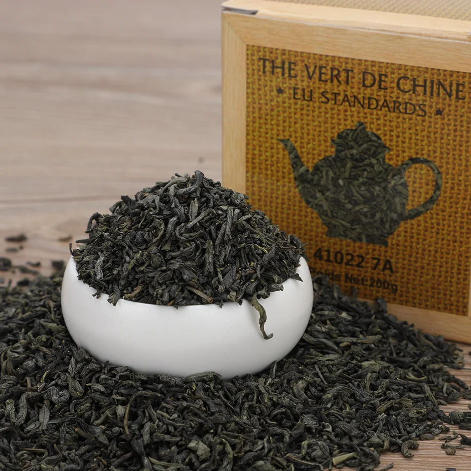 High quality fresh EU Standard Chunmee loose Green Tea 4011 loose leaf tea 41022 whole leaf tea leaves bulk packet