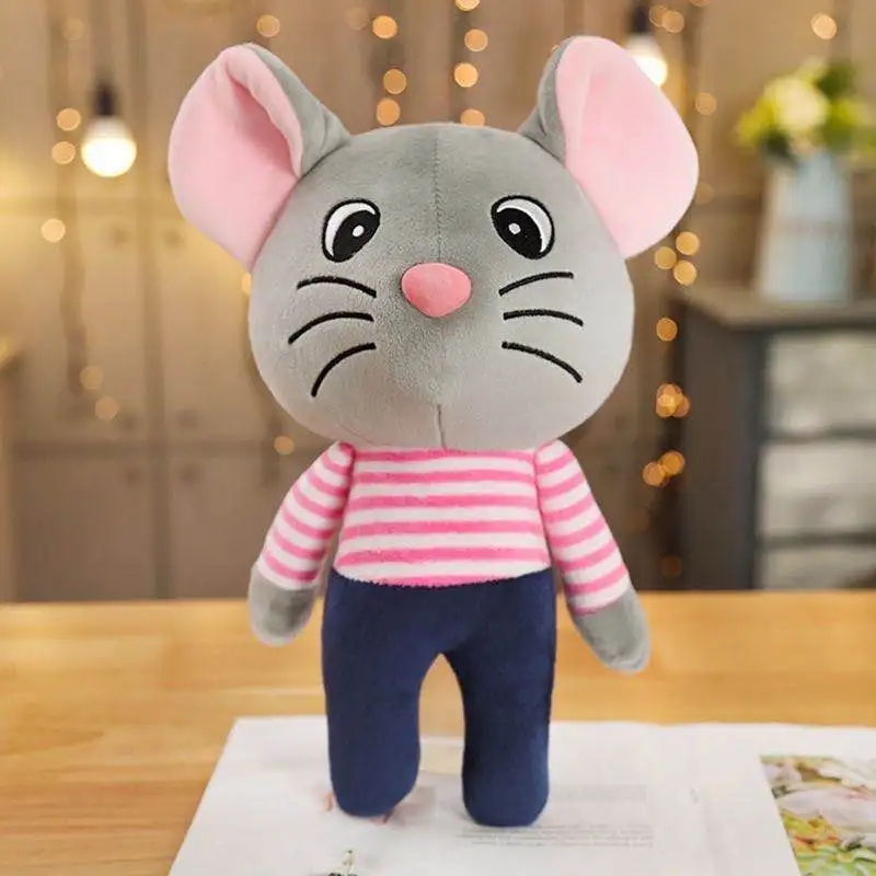Wholesale LOW MOQ Cartoon Plush Mouse Doll Soft Stuffed Animal Plush Rat Toys Cute  Mouse Plush Toys