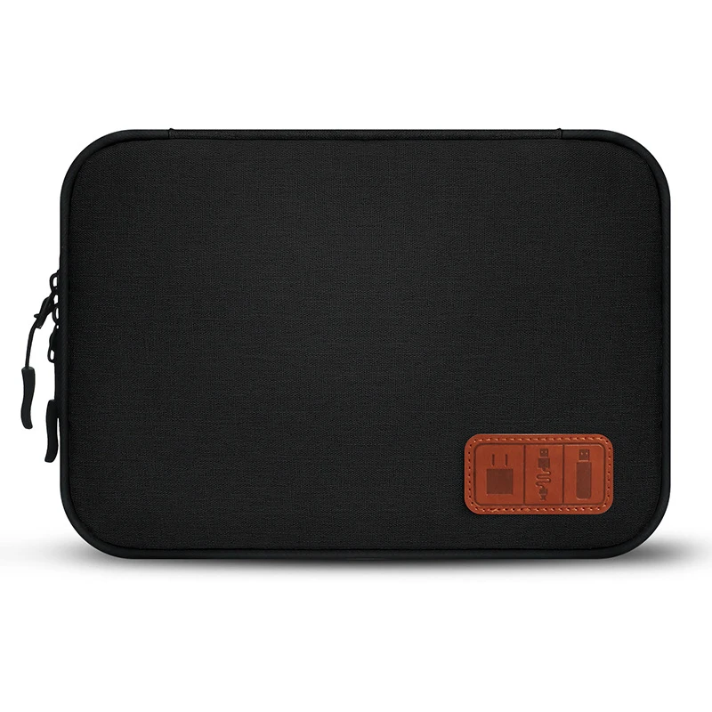 Travel Carrying Organizer Bag For Cable USB Charger Elastic Holder Mesh Pocket Storage Power Bank Hard Drive Tablet Sleeve Large