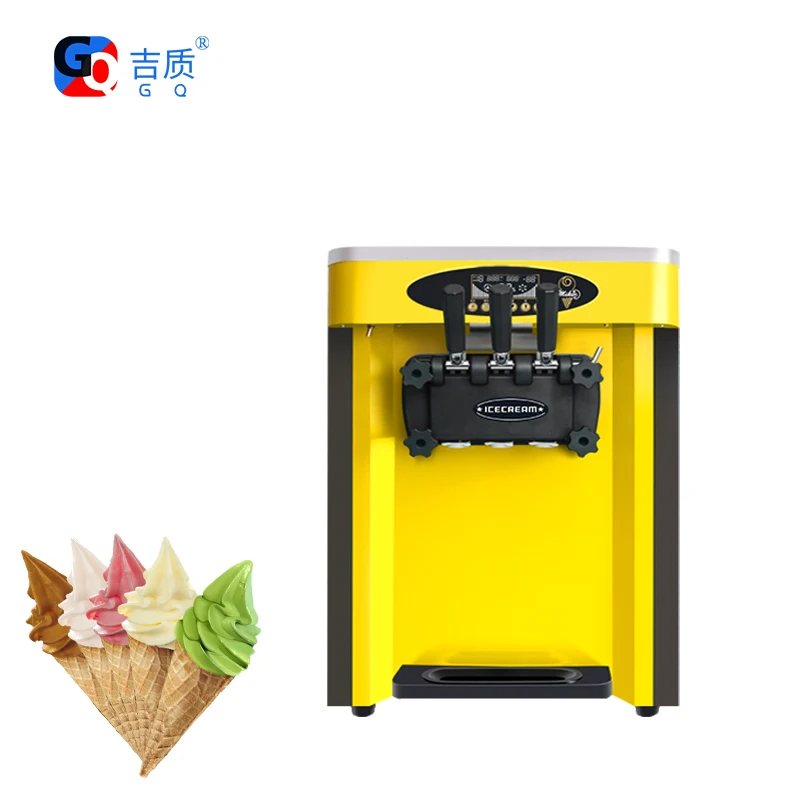 Automatic Soft Ice Cream Filling Machine GQ-36CT 3 Flavors Stainless Steel Self Serve Frozen Yogurt Machine Yogurtera Machine
