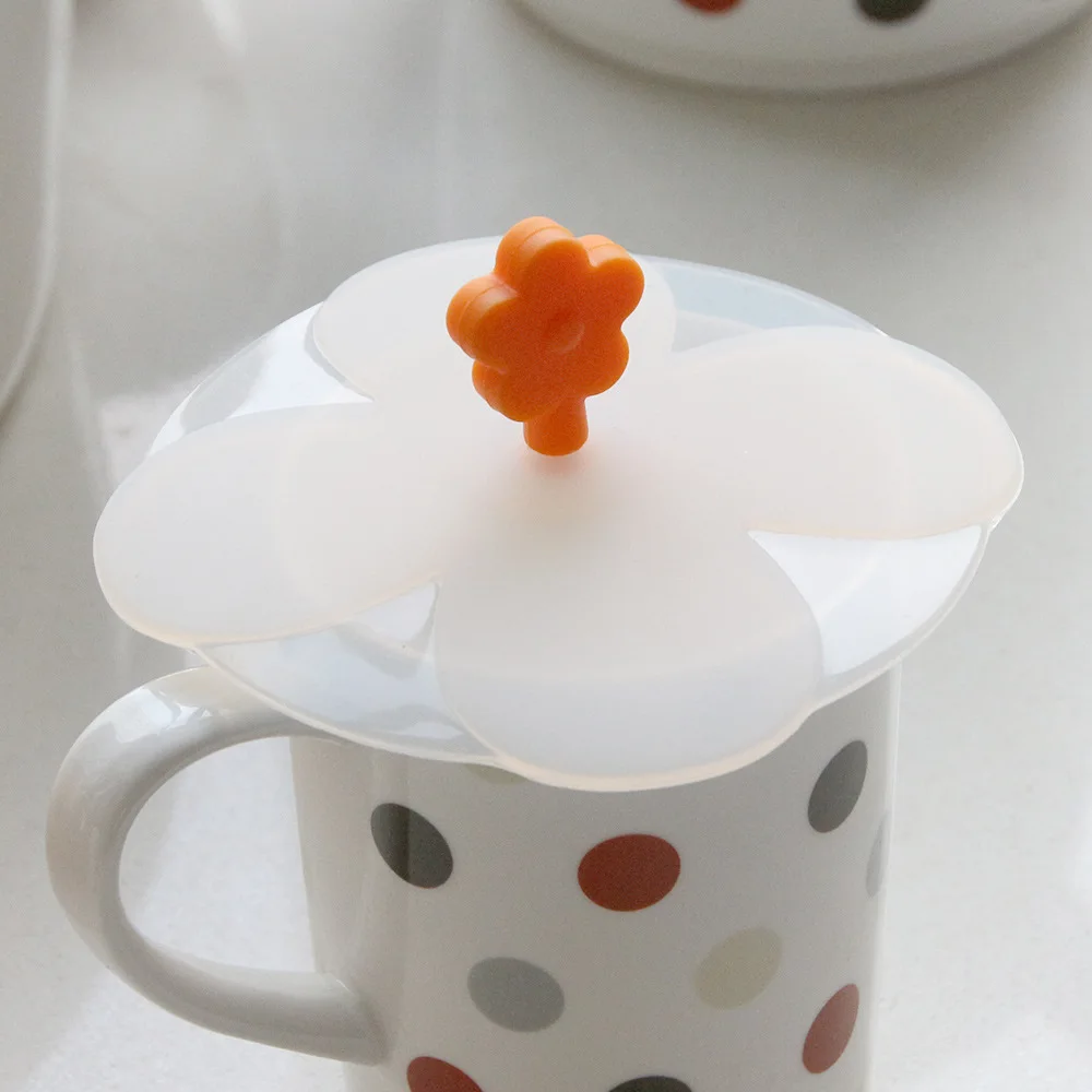 Cute Reusable Cup Cover Silicon Anti-dust Thermal Insulation Cup  Silicone Cup Cover