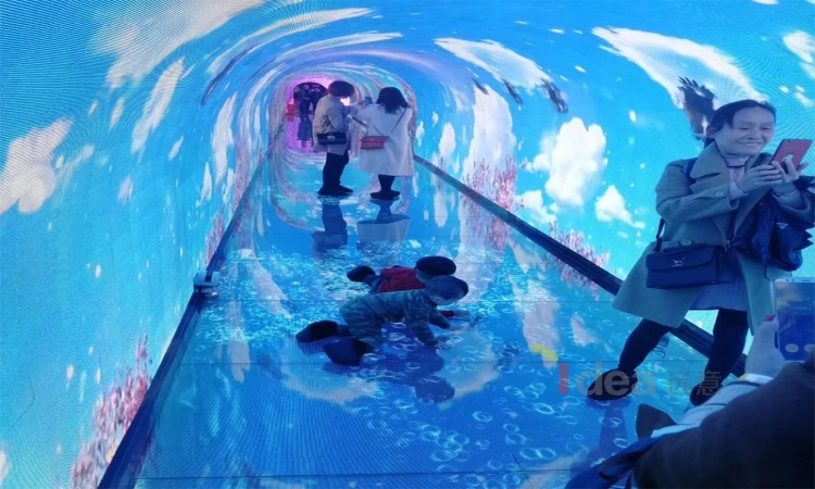 Hot sale professional Indoor outdoor LED  interactive projection floor with 500 free effects