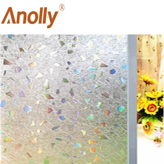 Anolly 3D glitter window film glass vinyl paper graphic decoration material privacy