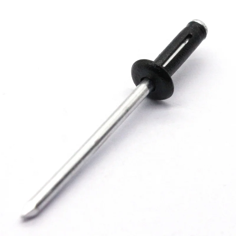 Dome Head Black Color 7.5mm Umbrella Waterproof Blind Trifold Rivet Whole Aluminum Plastic Aluminium