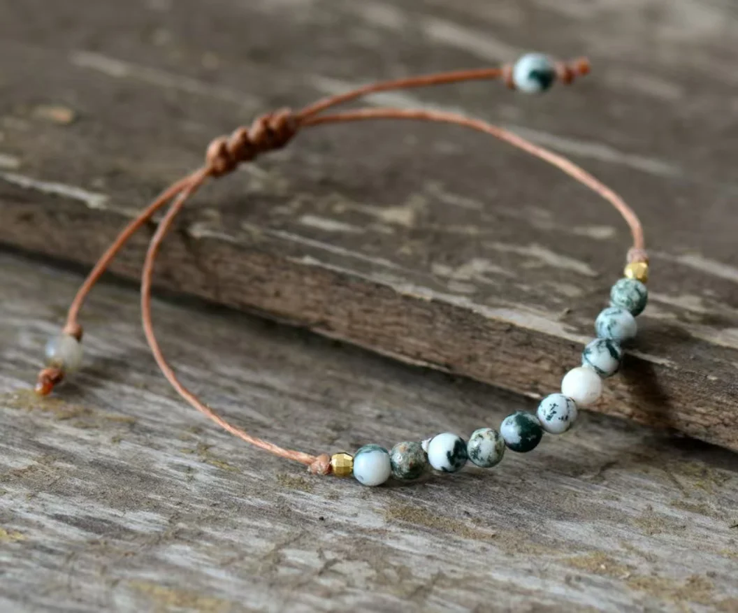 support custom Agate bracelet friendship braided ladies beaded boho bracelet wholesale precious stones bracelets