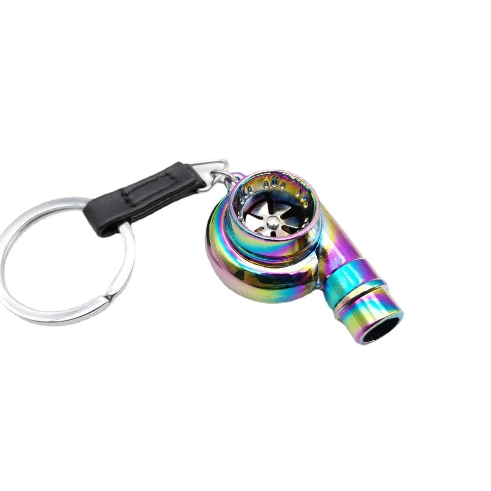 The blades will turn the turbo-charged car whistle modeling simulation alloy metal key chain pendant hot foreign trade